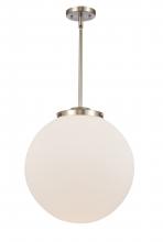 Innovations Lighting 221-1S-SN-G201-16 - Beacon - 1 Light - 16 inch - Brushed Satin Nickel - Stem Hung - Pendant