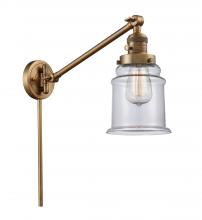 Innovations Lighting 237-BB-G182 - Canton - 1 Light - 8 inch - Brushed Brass - Swing Arm