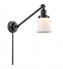 Innovations Lighting 237-BK-G181S - Canton - 1 Light - 8 inch - Matte Black - Swing Arm