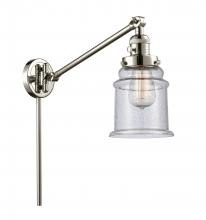 Innovations Lighting 237-PN-G184 - Canton - 1 Light - 8 inch - Polished Nickel - Swing Arm