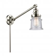 Innovations Lighting 237-PN-G184S - Canton - 1 Light - 8 inch - Polished Nickel - Swing Arm