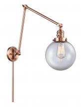 Innovations Lighting 238-AC-G202-8 - Beacon - 1 Light - 8 inch - Antique Copper - Swing Arm