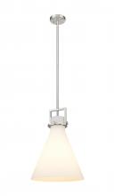 Innovations Lighting 411-1SL-SN-G411-14WH - Newton Cone - 1 Light - 14 inch - Brushed Satin Nickel - Cord hung - Pendant