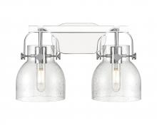 Innovations Lighting 423-2W-PC-G412-6SDY - Pilaster II Bell - 2 Light - 17 inch - Polished Chrome - Bath Vanity Light