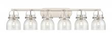 Innovations Lighting 423-6W-SN-G412-6SDY - Pilaster II Bell - 6 Light - 46 inch - Satin Nickel - Bath Vanity Light