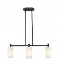 Innovations Lighting 434-3I-BK-G434-7WH - Crown Point - 3 Light - 31 inch - Matte Black - Island Light