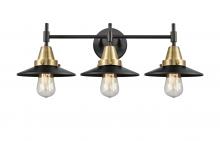 Innovations Lighting 447-3W-BAB-M6-BK - Railroad - 3 Light - 26 inch - Black Antique Brass - Bath Vanity Light