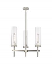 Innovations Lighting 471-3CR-SN-G471-12CL - Lincoln - 3 Light - 21 inch - Satin Nickel - Pendant