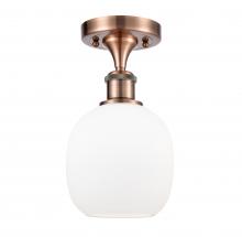 Innovations Lighting 516-1C-AC-G101 - Belfast - 1 Light - 6 inch - Antique Copper - Semi-Flush Mount