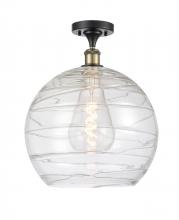 Innovations Lighting 516-1C-BAB-G1213-14 - Athens Deco Swirl - 1 Light - 14 inch - Black Antique Brass - Semi-Flush Mount