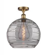 Innovations Lighting 516-1C-BB-G1213-14SM - Athens Deco Swirl - 1 Light - 14 inch - Brushed Brass - Semi-Flush Mount