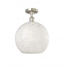 Innovations Lighting 516-1C-SN-G1216-12WM - White Mouchette - 1 Light - 12 inch - Brushed Satin Nickel - Semi-Flush Mount