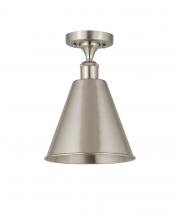 Innovations Lighting 516-1C-SN-MBC-8-SN - Berkshire - 1 Light - 8 inch - Brushed Satin Nickel - Semi-Flush Mount