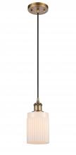 Innovations Lighting 516-1P-BB-G341 - Hadley - 1 Light - 5 inch - Brushed Brass - Cord hung - Mini Pendant