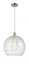 Innovations Lighting 516-1P-PC-G1213-14 - Athens Deco Swirl - 1 Light - 14 inch - Polished Chrome - Cord hung - Pendant