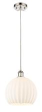 Innovations Lighting 516-1P-PN-G1217-10WV - White Venetian - 1 Light - 10 inch - Polished Nickel - Cord Hung - Mini Pendant