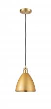 Innovations Lighting 516-1P-SG-MBD-75-SG - Bristol - 1 Light - 8 inch - Satin Gold - Cord hung - Mini Pendant