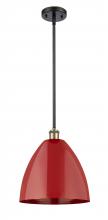 Innovations Lighting 516-1S-BAB-MBD-12-RD - Plymouth - 1 Light - 12 inch - Black Antique Brass - Pendant