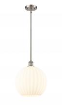 Innovations Lighting 516-1S-SN-G1217-12WV - White Venetian - 1 Light - 12 inch - Brushed Satin Nickel - Mini Pendant