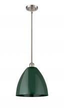 Innovations Lighting 516-1S-SN-MBD-12-GR - Plymouth - 1 Light - 12 inch - Brushed Satin Nickel - Pendant