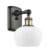 Innovations Lighting 516-1W-BAB-G91 - Fenton - 1 Light - 7 inch - Black Antique Brass - Sconce