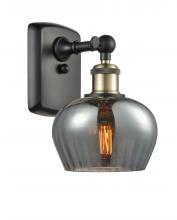 Innovations Lighting 516-1W-BAB-G93 - Fenton - 1 Light - 7 inch - Black Antique Brass - Sconce