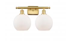 Innovations Lighting 516-2W-SG-G121-8 - Athens - 2 Light - 18 inch - Satin Gold - Bath Vanity Light