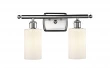 Innovations Lighting 516-2W-SN-G801 - Clymer - 2 Light - 14 inch - Brushed Satin Nickel - Bath Vanity Light