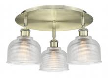 Innovations Lighting 516-3C-AB-G412 - Dayton - 3 Light - 17 inch - Antique Brass - Flush Mount