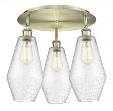 Innovations Lighting 516-3C-AB-G654-7 - Cindyrella - 3 Light - 19 inch - Antique Brass - Flush Mount