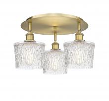 Innovations Lighting 516-3C-BB-G402 - Niagara - 3 Light - 18 inch - Brushed Brass - Flush Mount