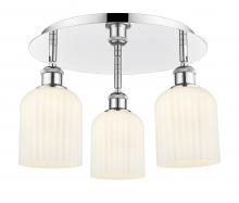 Innovations Lighting 516-3C-PC-G559-5GWH - Bridal Veil - 3 Light - 17 inch - Polished Chrome - Flush Mount