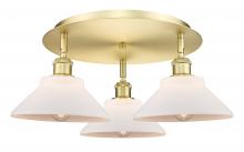 Innovations Lighting 516-3C-SG-G131 - Orwell - 3 Light - 20 inch - Satin Gold - Flush Mount