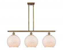 Innovations Lighting 516-3I-BB-G121-10CSN - Farmhouse Chicken Wire - 3 Light - 37 inch - Brushed Brass - Cord hung - Island Light