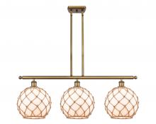 Innovations Lighting 516-3I-BB-G121-10RB - Farmhouse Rope - 3 Light - 37 inch - Brushed Brass - Cord hung - Island Light