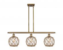 Innovations Lighting 516-3I-BB-G122-8RB - Farmhouse Rope - 3 Light - 36 inch - Brushed Brass - Cord hung - Island Light