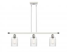  516-3I-WPC-G342 - Hadley - 3 Light - 36 inch - White Polished Chrome - Cord hung - Island Light