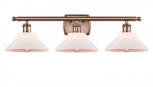 Innovations Lighting 516-3W-AC-G131 - Orwell - 3 Light - 28 inch - Antique Copper - Bath Vanity Light