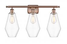 Innovations Lighting 516-3W-AC-G652-7 - Cindyrella - 3 Light - 27 inch - Antique Copper - Bath Vanity Light