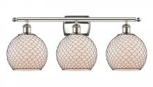 Innovations Lighting 516-3W-PN-G121-8CBK - Farmhouse Chicken Wire - 3 Light - 28 inch - Polished Nickel - Bath Vanity Light