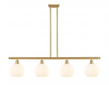 Innovations Lighting 516-4I-SG-G1217-8WV - White Venetian - 4 Light - 48 inch - Satin Gold - Stem Hung - Island Light