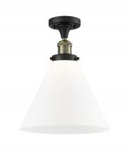 Innovations Lighting 517-1CH-BAB-G41-L-LED - Cone - 1 Light - 12 inch - Black Antique Brass - Semi-Flush Mount