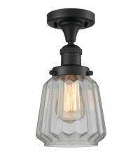 Innovations Lighting 517-1CH-BK-G142 - Chatham - 1 Light - 7 inch - Matte Black - Semi-Flush Mount