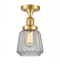 Innovations Lighting 517-1CH-SG-G142 - Chatham - 1 Light - 7 inch - Satin Gold - Semi-Flush Mount