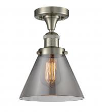 Innovations Lighting 517-1CH-SN-G43 - Cone - 1 Light - 8 inch - Brushed Satin Nickel - Semi-Flush Mount