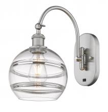 Innovations Lighting 518-1W-SN-G556-8CL - Rochester - 1 Light - 8 inch - Brushed Satin Nickel - Sconce