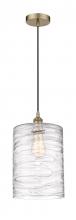 Innovations Lighting 616-1P-AB-G1113-L - Cobbleskill - 1 Light - 9 inch - Antique Brass - Cord hung - Mini Pendant