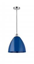 Innovations Lighting 616-1P-PC-MBD-12-BL - Plymouth - 1 Light - 12 inch - Polished Chrome - Cord hung - Mini Pendant