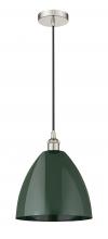 Innovations Lighting 616-1P-PN-MBD-12-GR - Plymouth - 1 Light - 12 inch - Polished Nickel - Cord hung - Mini Pendant