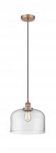 Innovations Lighting 616-1PH-AC-G72-L - Bell - 1 Light - 12 inch - Antique Copper - Cord hung - Mini Pendant